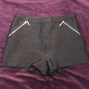 Forever 21 Black Bandage Shorts